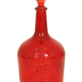 Бутылка стеклянная "Фуфырь" 3л, 48-П29Б-3000 из бесцветн.стекла с цветн.декорац.наружн.стор. (красный)